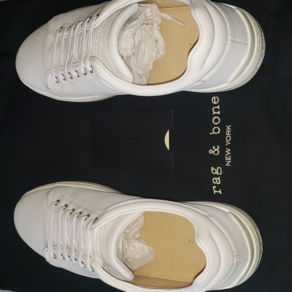 Rag & Bone Kent White Leather Lace Up 9 nwt - Picture 9 of 10
